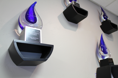 photo of awards in showroom